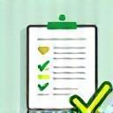 Checkmark over a document verifying facts