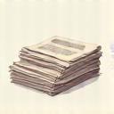 Stack of printed newspapers ready for distribution